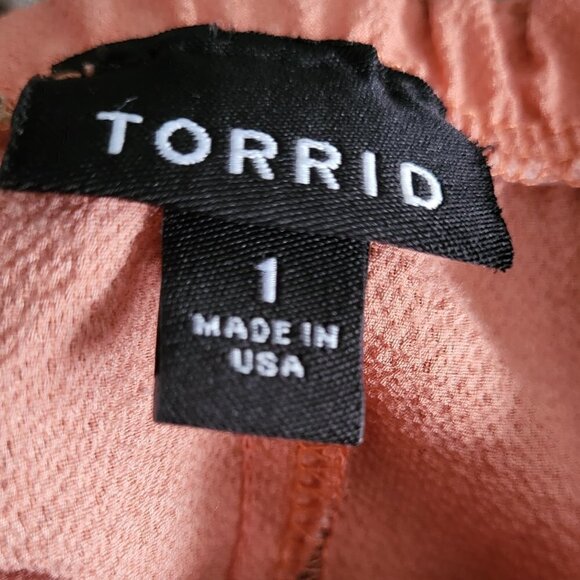 TORRID Cactus Print Coral Flutter Tank Size 1X - Picture 9 of 14